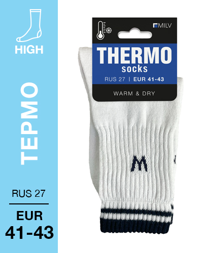 202 High. Носки женские Термо. RUS 27/EUR 41-43 (белые)