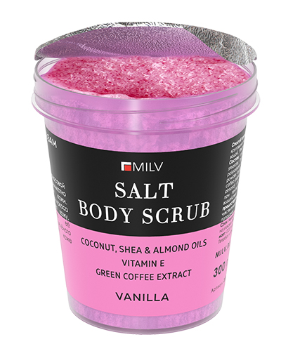Соляной скраб-бальзам для тела "VANILLA". 300 г