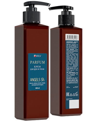 Парфюмированный питательный крем для рук и тела с живицей. ANGELS Sh. 250 мл
