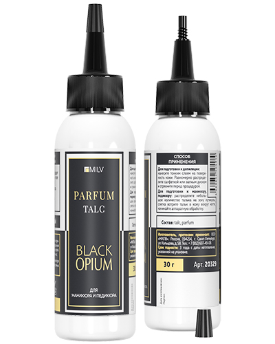 Парфюмированный косметический тальк. BLACK OPIUM. 30 г