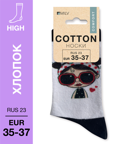 104 High. Носки Хлопок. J 24 RUS 23/EUR 35-37