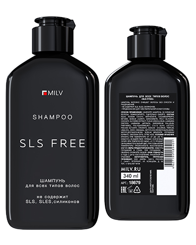 "SLS FREE" Шампунь для всех типов волос. 340 мл