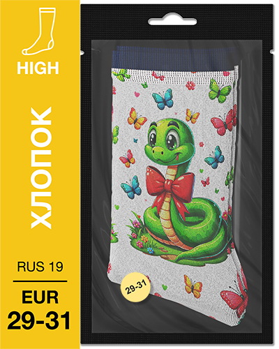 107 High. Носки детские Хлопок. K-11 RUS 19/EUR 29-31