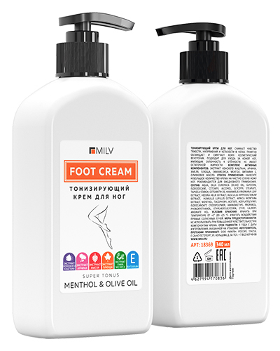 Тонизирующий крем для ног. 340 мл