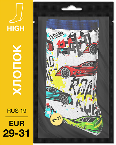 107 High. Носки детские Хлопок. K-03 RUS 19/EUR 29-31