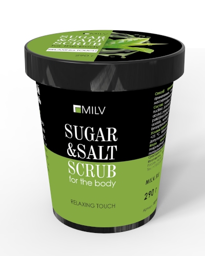 Сахарно-солевой скраб для тела «Зелёный чай». 290 г