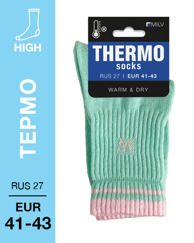 202 High. Носки женские Термо. RUS 27/EUR 41-43 (мята)