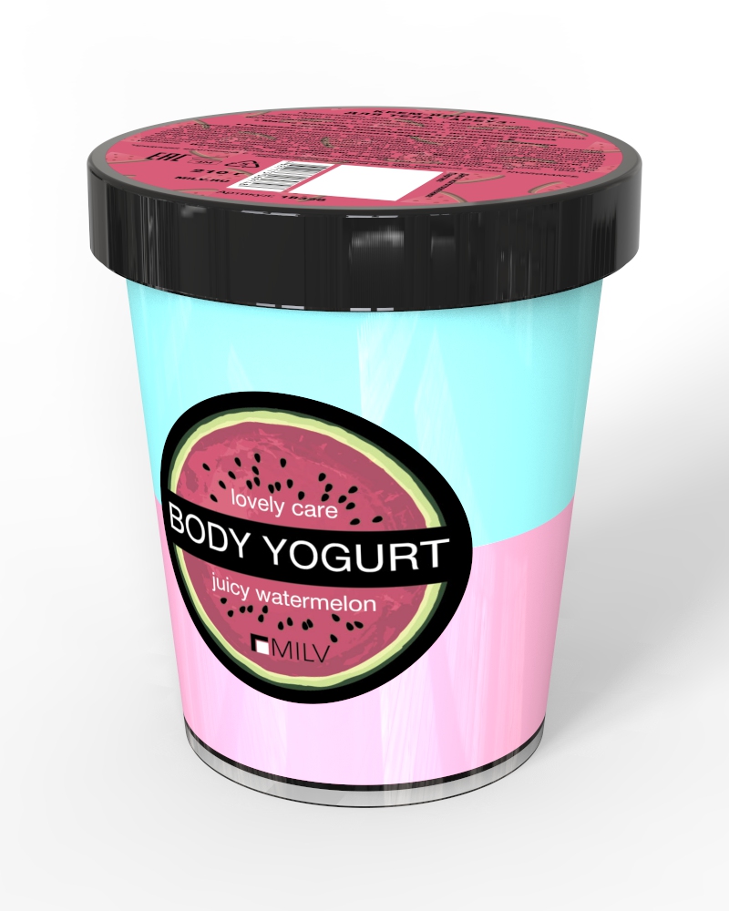 Крем-йогурт двухцветный "Арбуз". 210 г