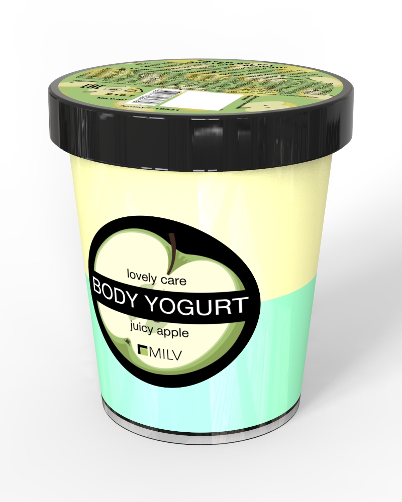 Крем-йогурт двухцветный "Яблоко". 210 г