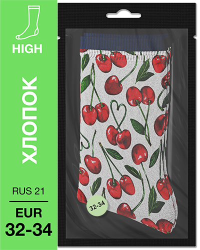 107 High. Носки детские Хлопок. K-15 RUS 21/EUR 32-34