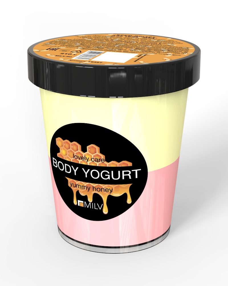 Крем-йогурт двухцветный "Мёд". 210 г