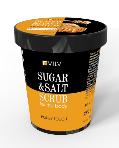 Сахарно-солевой скраб для тела «Мёд». 290 г