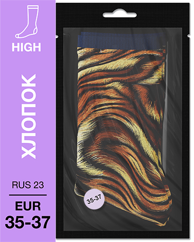 107 High. Носки Хлопок. M-04 RUS 23/EUR 35-37