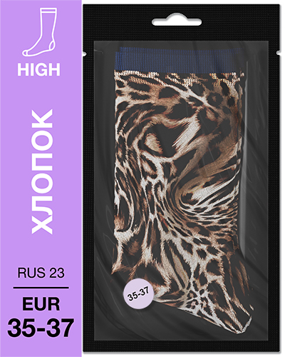 107 High. Носки Хлопок. M-05 RUS 23/EUR 35-37