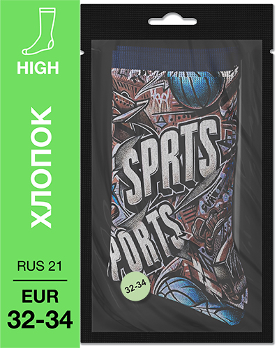 107 High. Носки детские Хлопок. KS-07 RUS 21/EUR 32-34