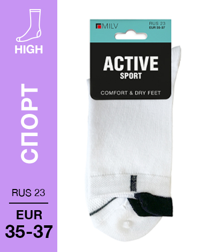 403 High. Носки Спорт. RUS 23/EUR 35-37 (белые)