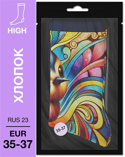 107 High. Носки Хлопок. M-07 RUS 23/EUR 35-37