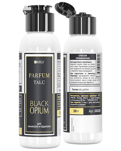 Парфюмированный косметический тальк. BLACK OPIUM. 30 г