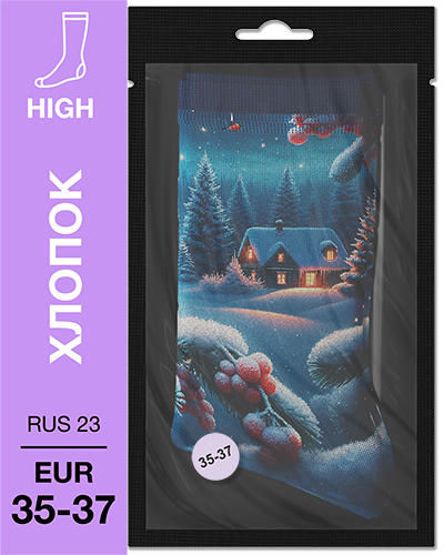 107 High. Носки Хлопок. N-07 RUS 23/EUR 35-37