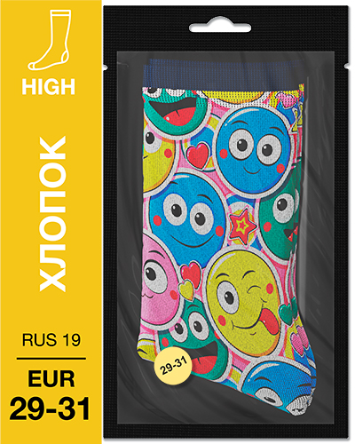 107 High. Носки детские Хлопок. K-17 RUS 19/EUR 29-31